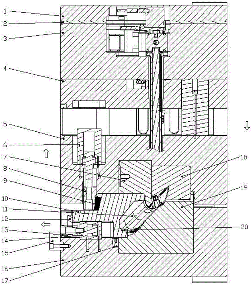 Slide demoulding mechanism for injection mould