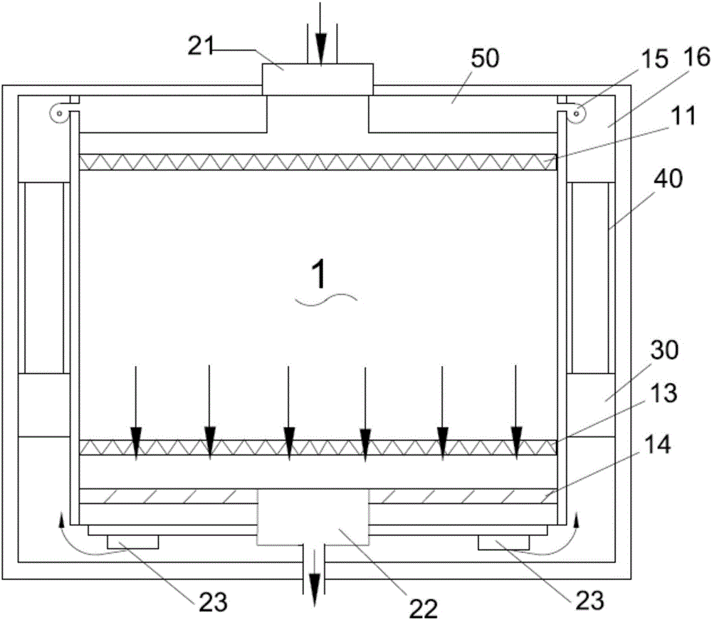 Air purification system with high blast capacity