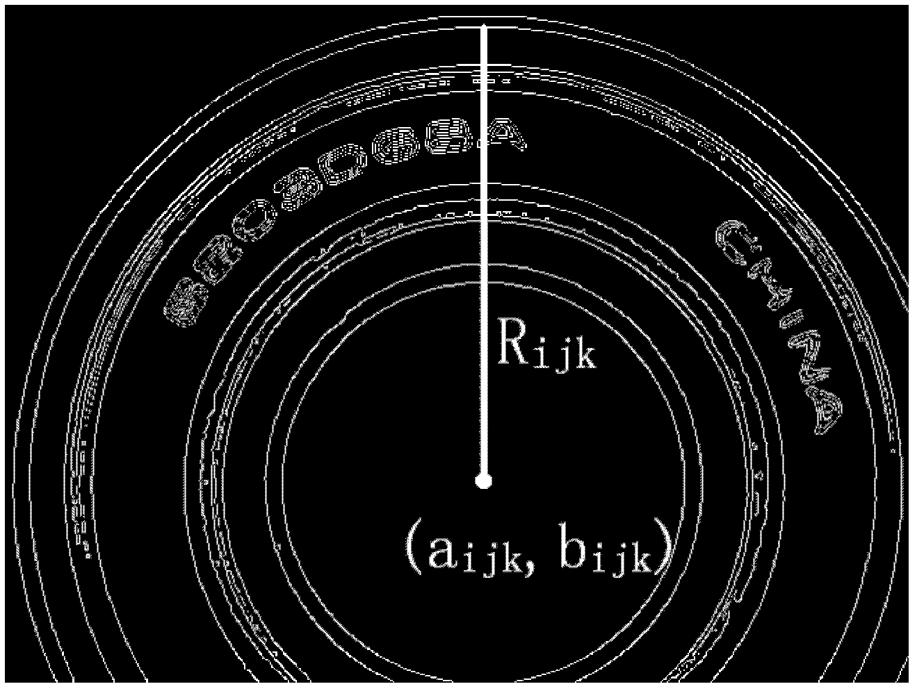 Online detection method of mechanical-bearing annular-distributed pressed character