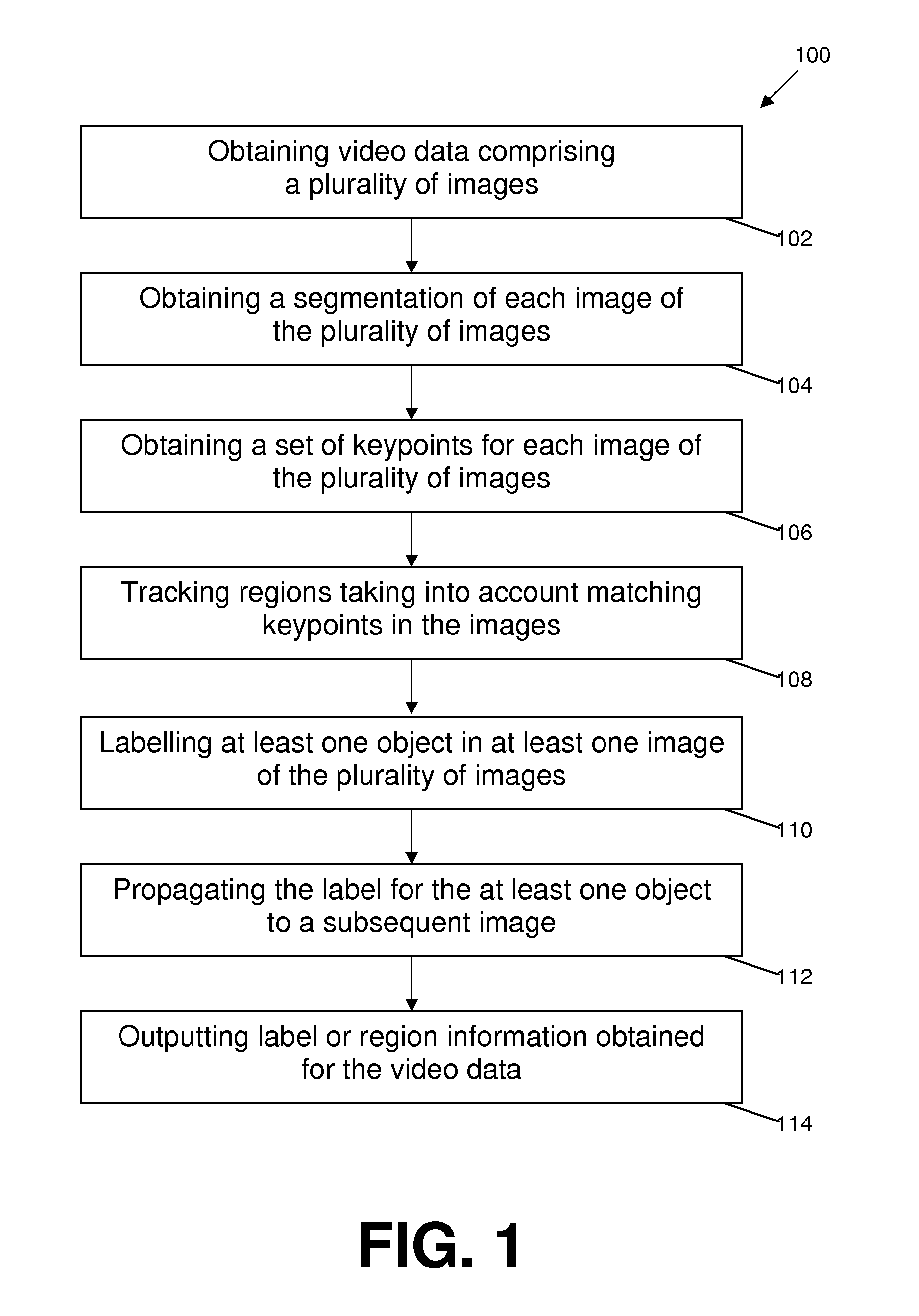 Methods and systems for matching keypoints and tracking regions between frames of video data