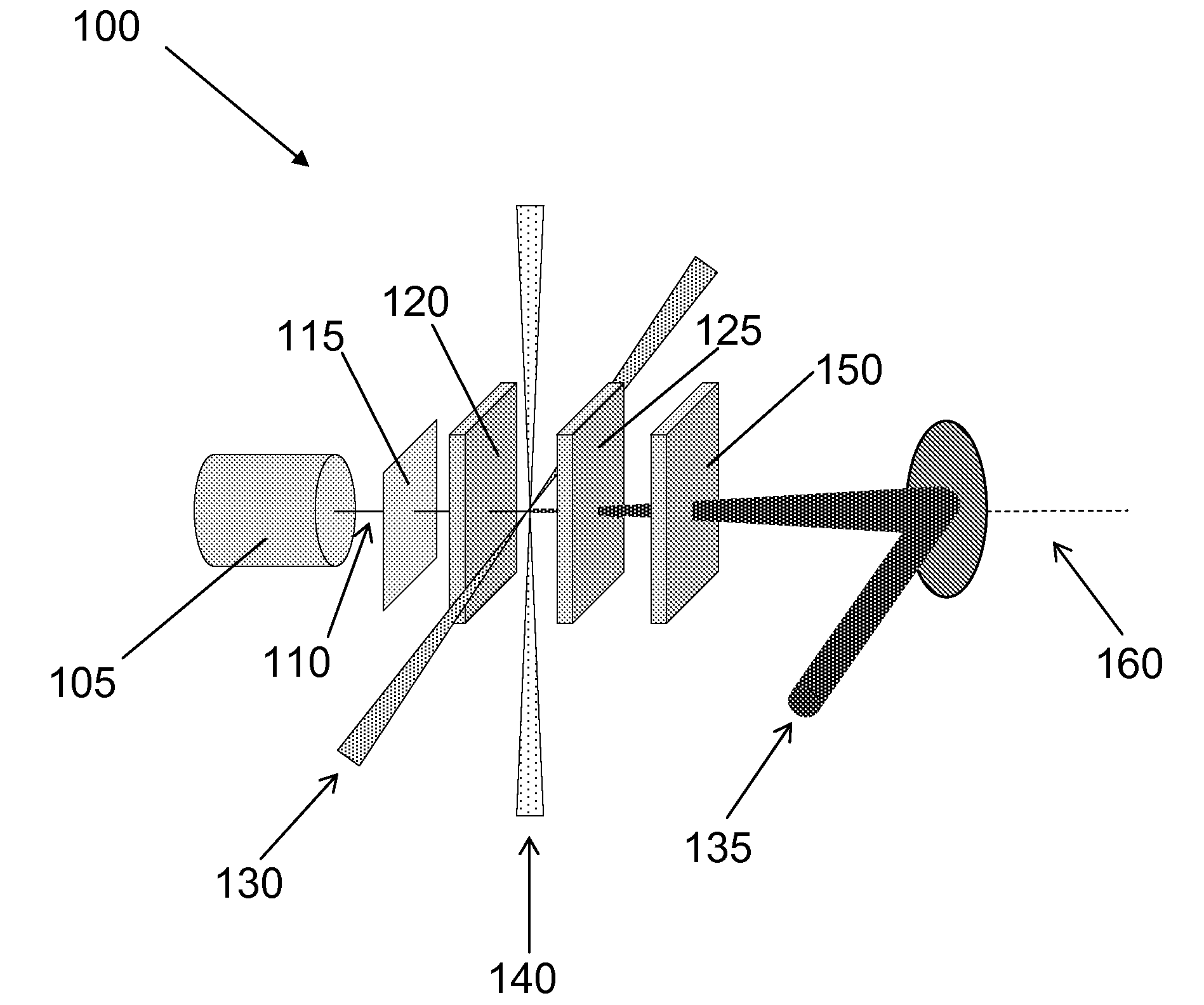 Ultra - bright pulsed electron beam with low longitudinal emittance