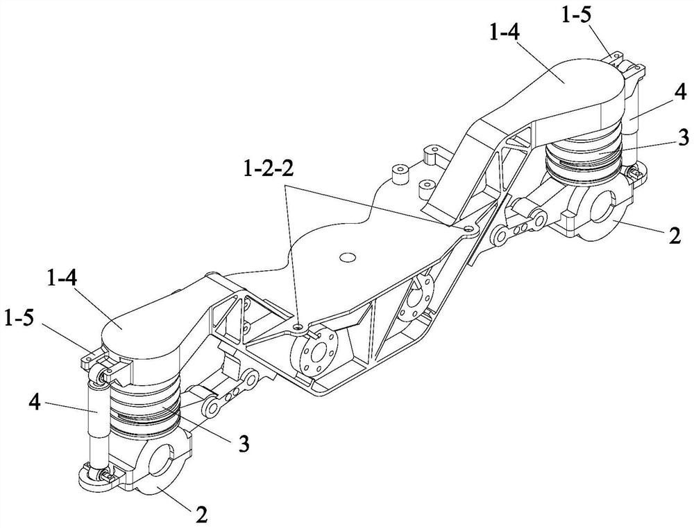 Axle box built-in side beam based on new primary spring seat