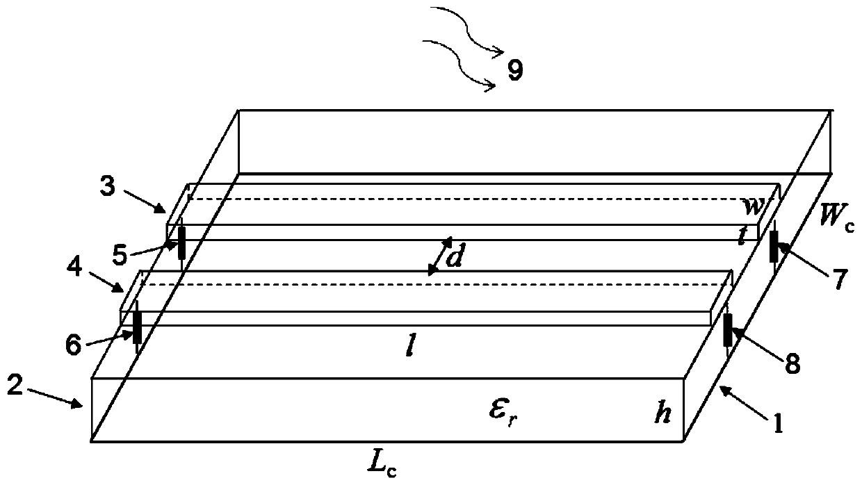 Electromagnetic interference time domain analysis method of microstrip line on electromagnetic wave effect PCB