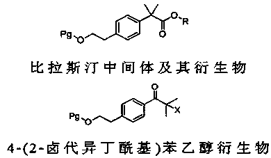 4-(2-halogenated isobutyryl) phenylethanol derivative and preparation method thereof