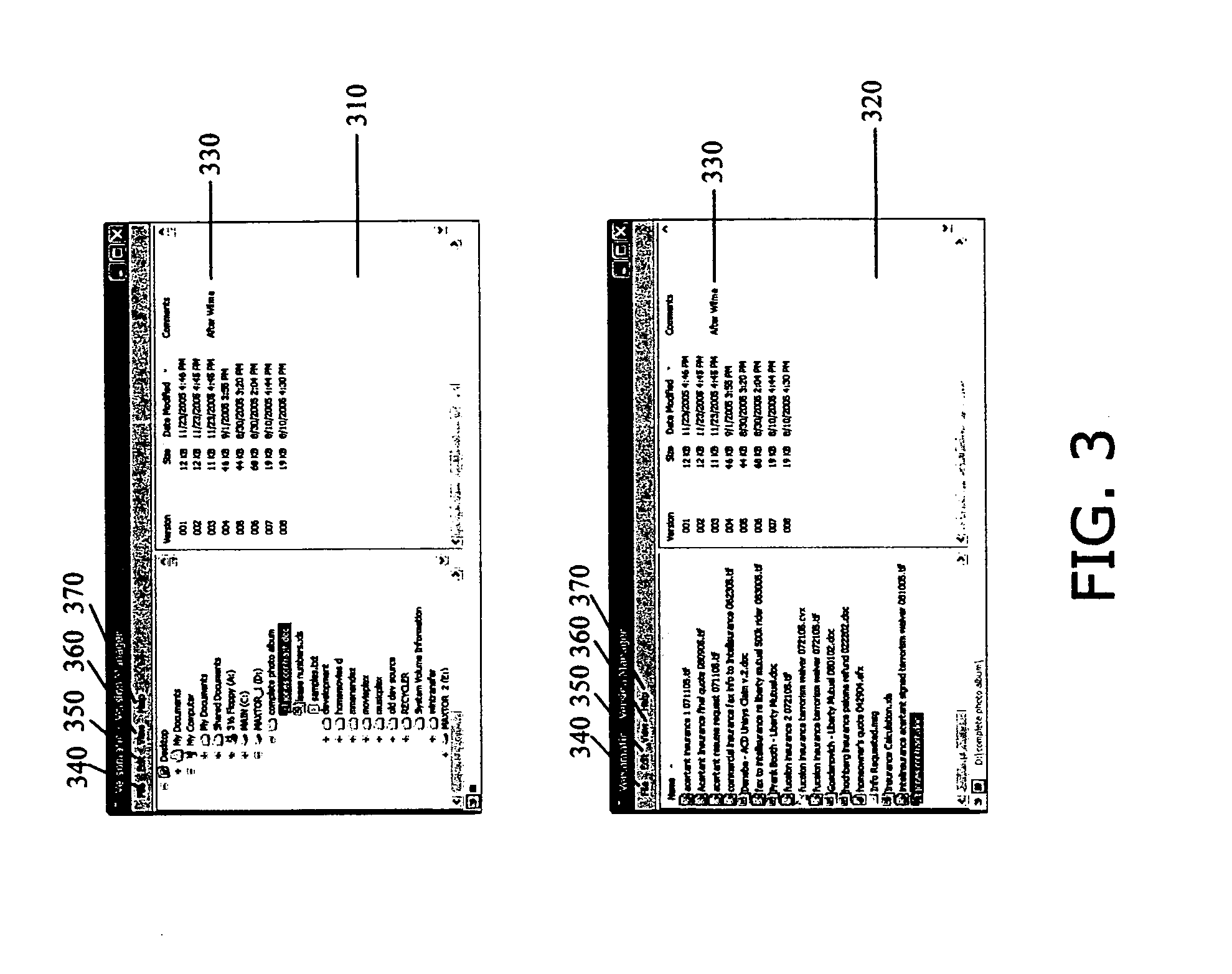 Personal file version archival management and retrieval