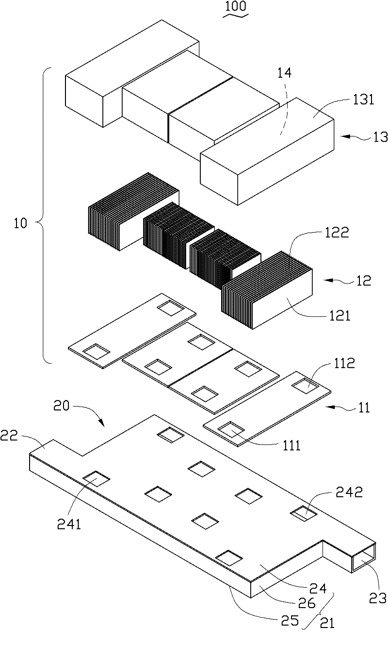 Liquid-cooled radiating device