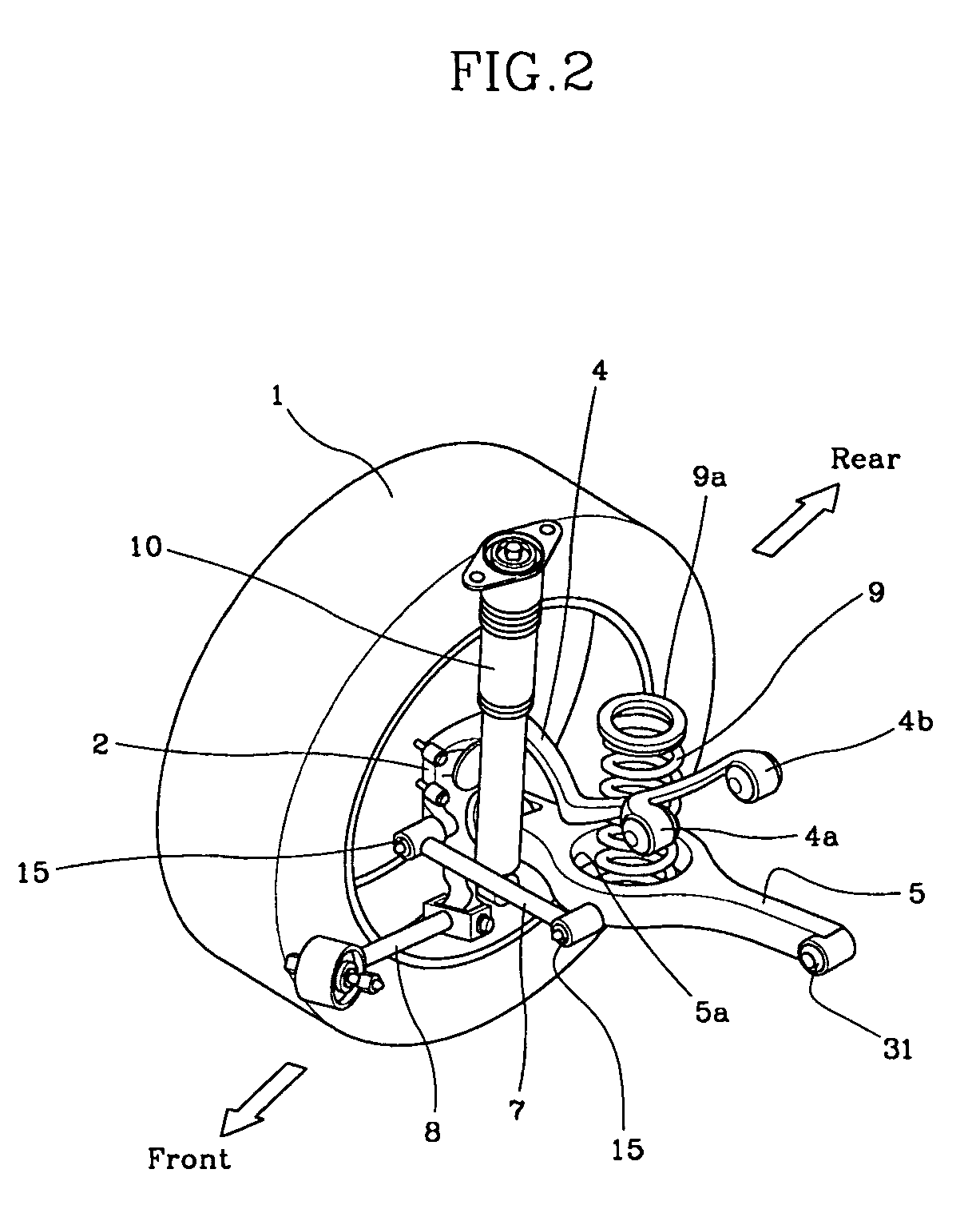 Multi-link rear suspension system