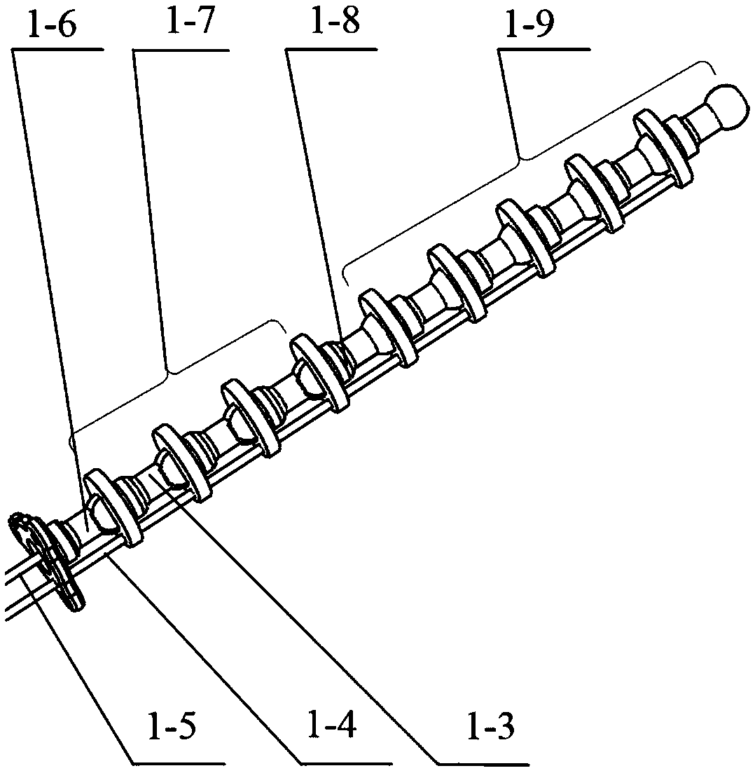 Continuous-type arm group capture mechanism facing a non-cooperative target