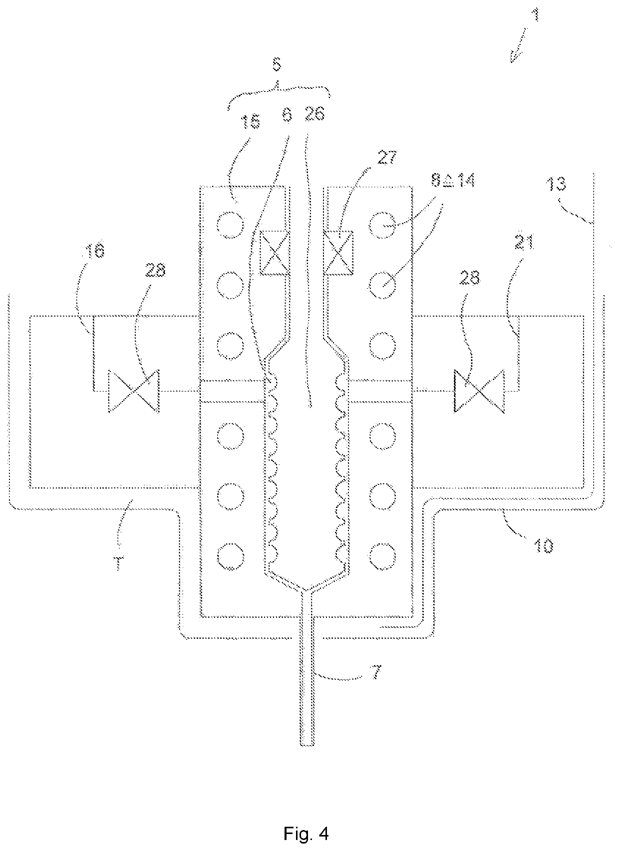 Device and method for the production of plastic parts, more particularly of adhesive applications