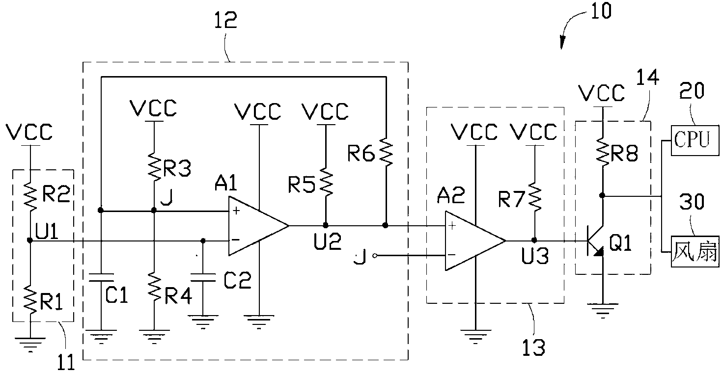 Electronic device and overheating protection circuit thereof