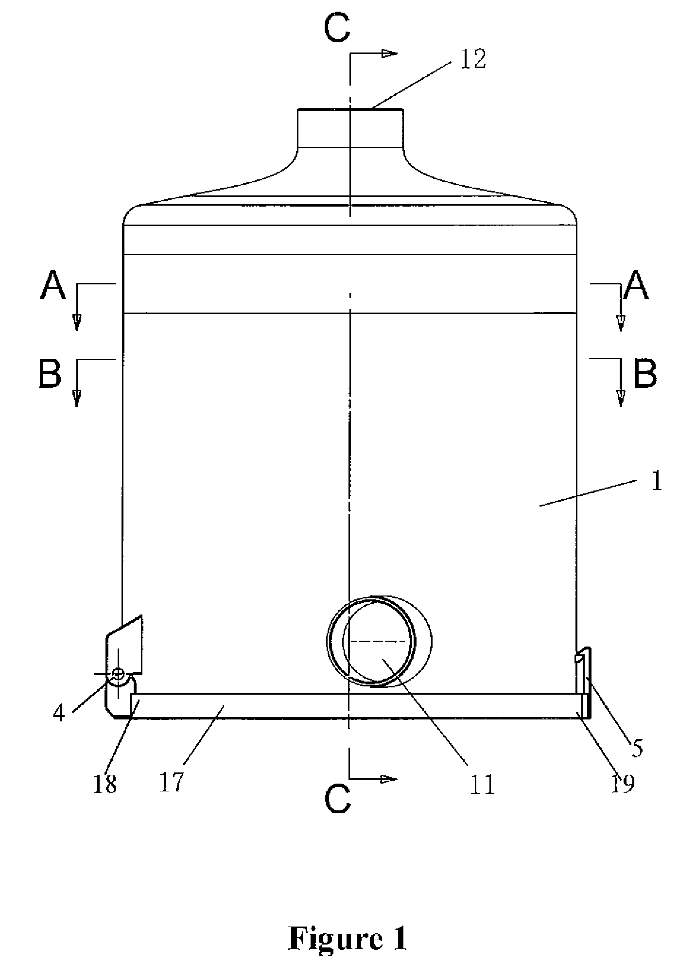 Cyclonic separation device for vacuum cleaner