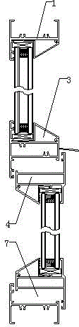 Section bar double-opening casement window