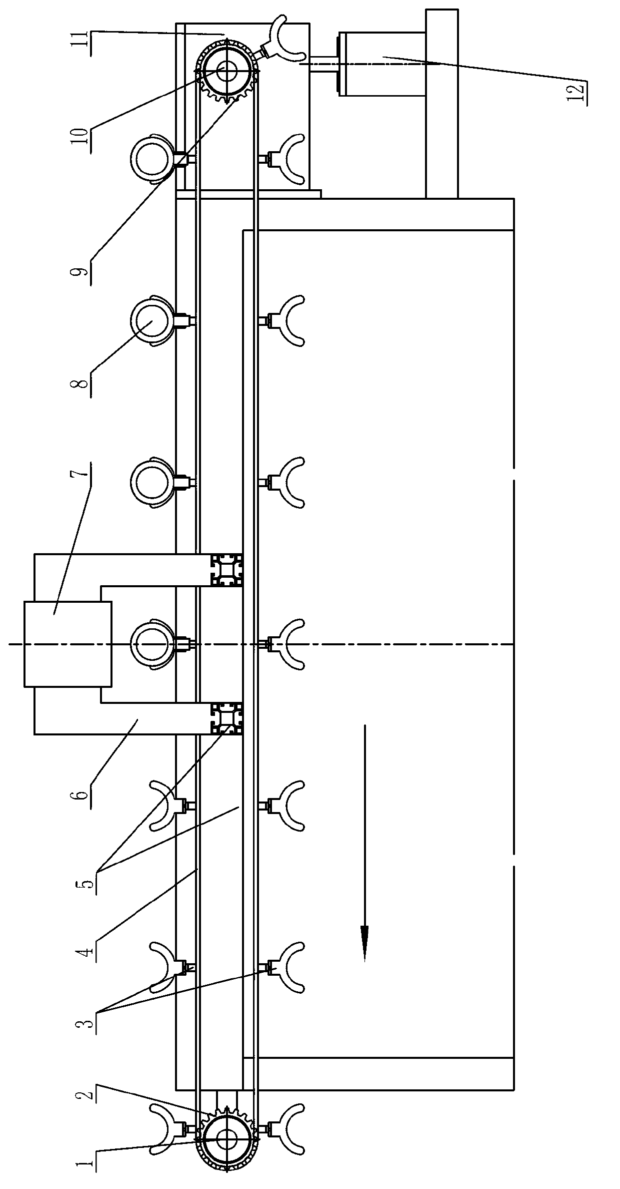 Fibrous membrane end surface electric heating sintering device