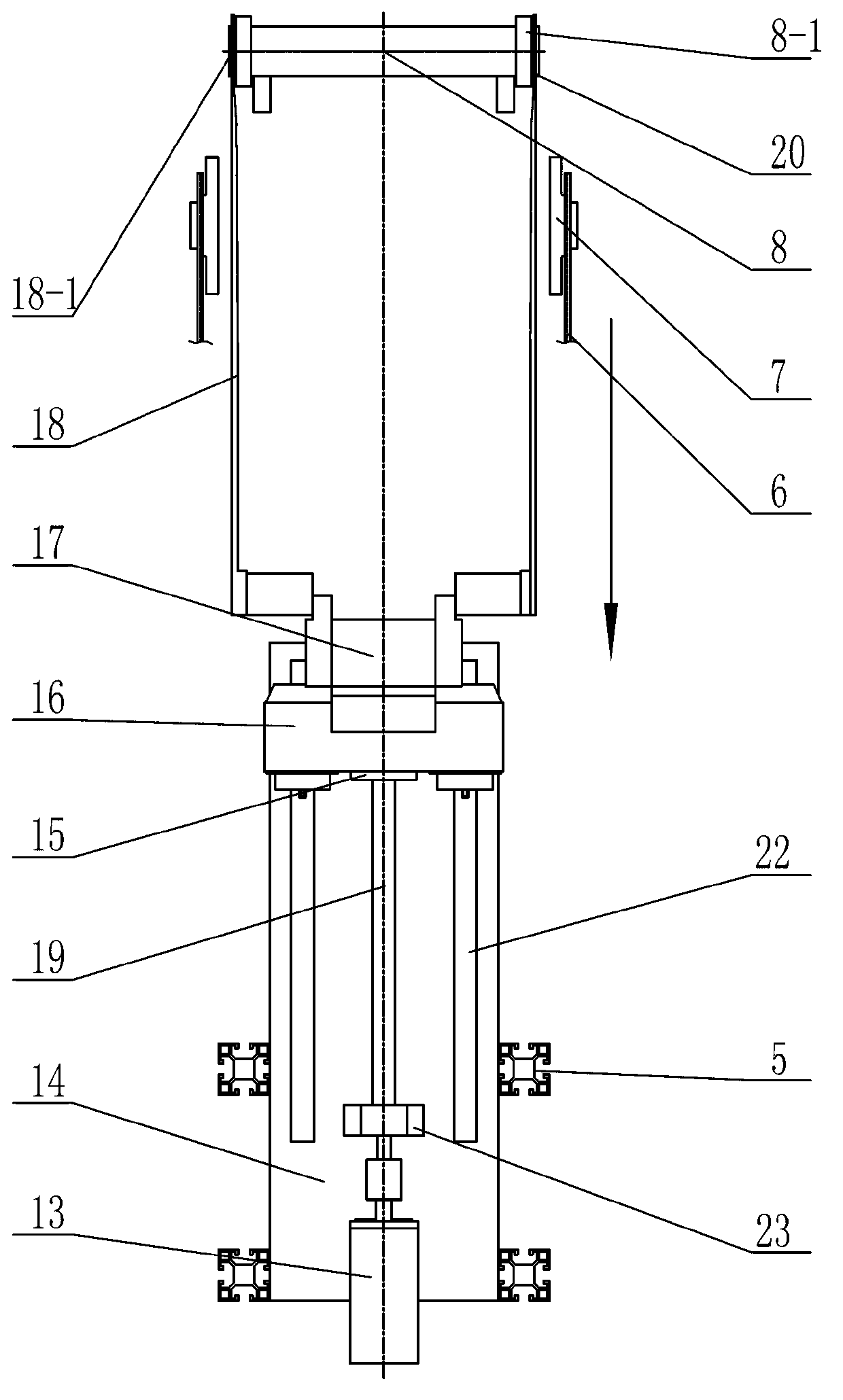 Fibrous membrane end surface electric heating sintering device