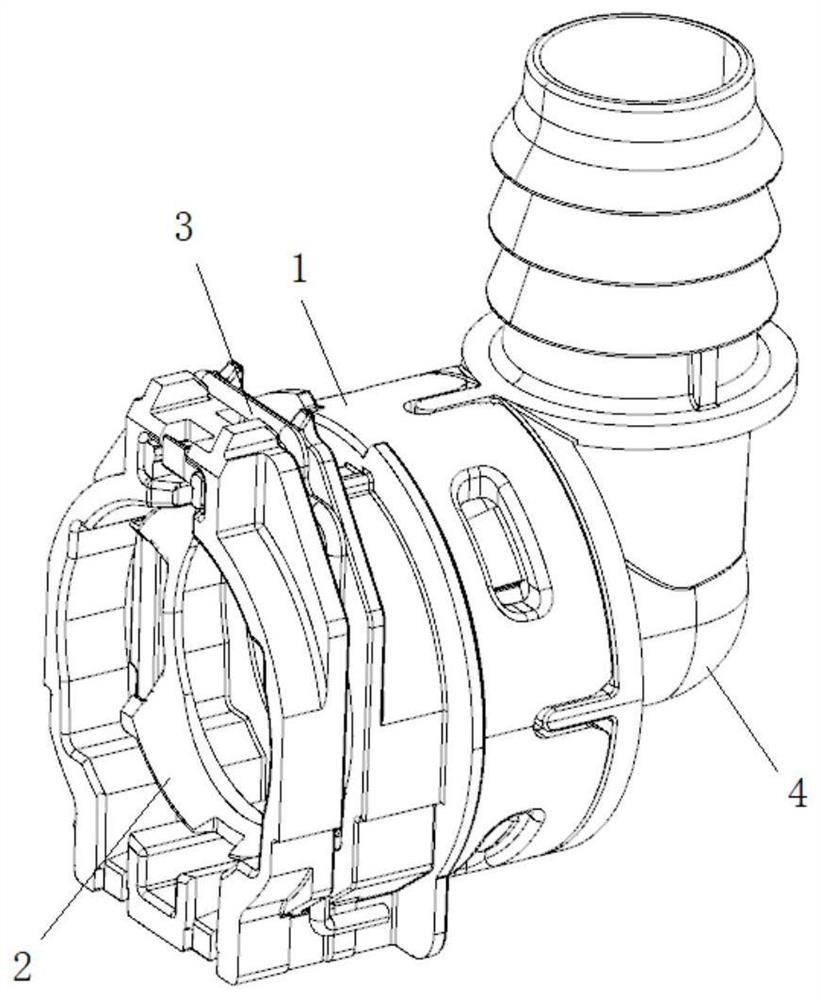 Quick connector adaptive to multi-angle mounting positions