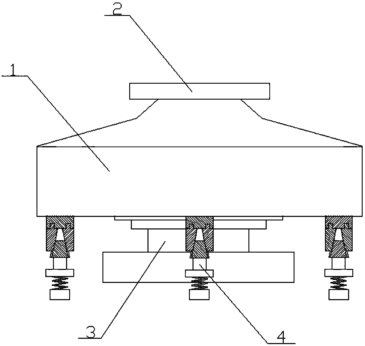 Special shock absorbing foot stool for aerial camera