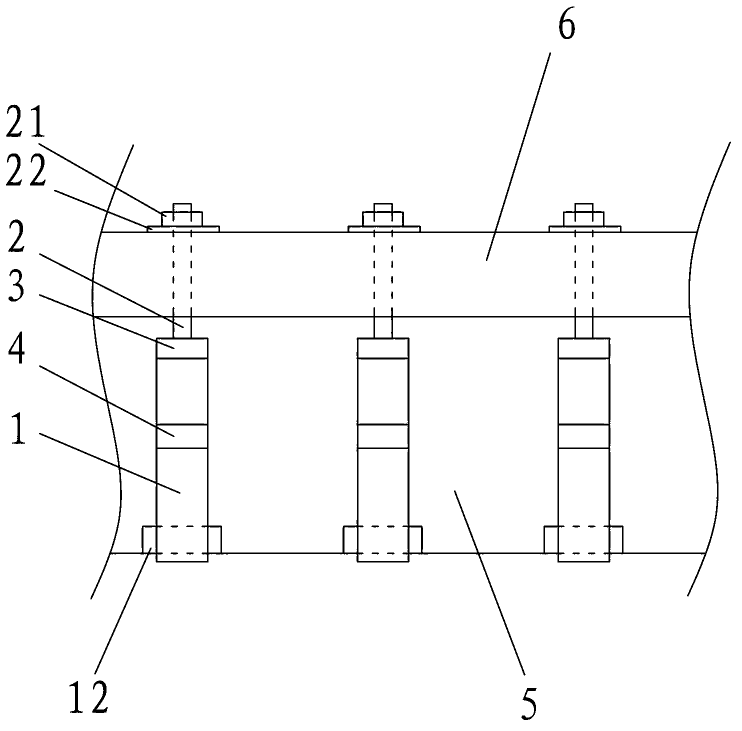 Novel reinforcement device for reinforced concrete beam and floor slab and construction method thereof