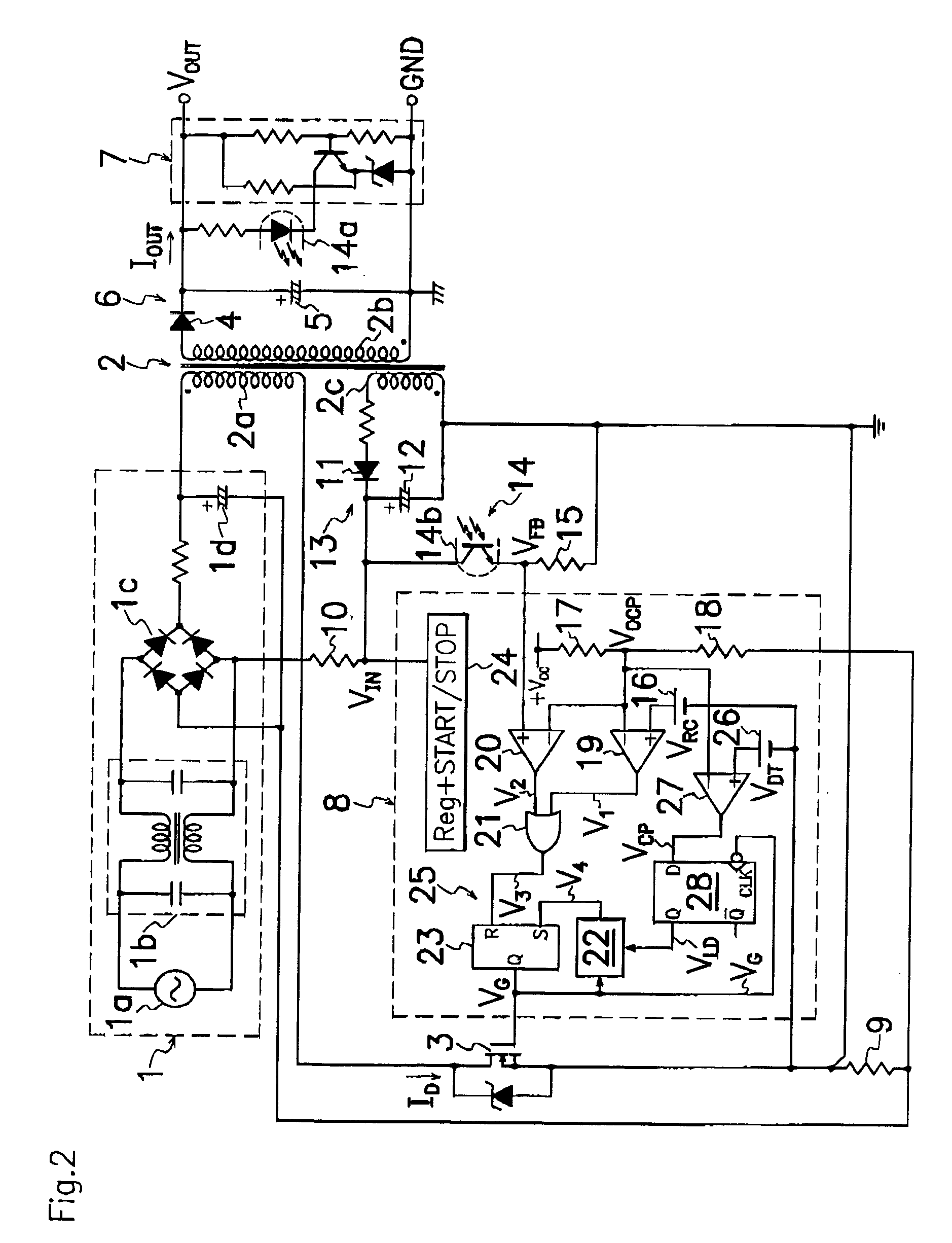 Switching power source device