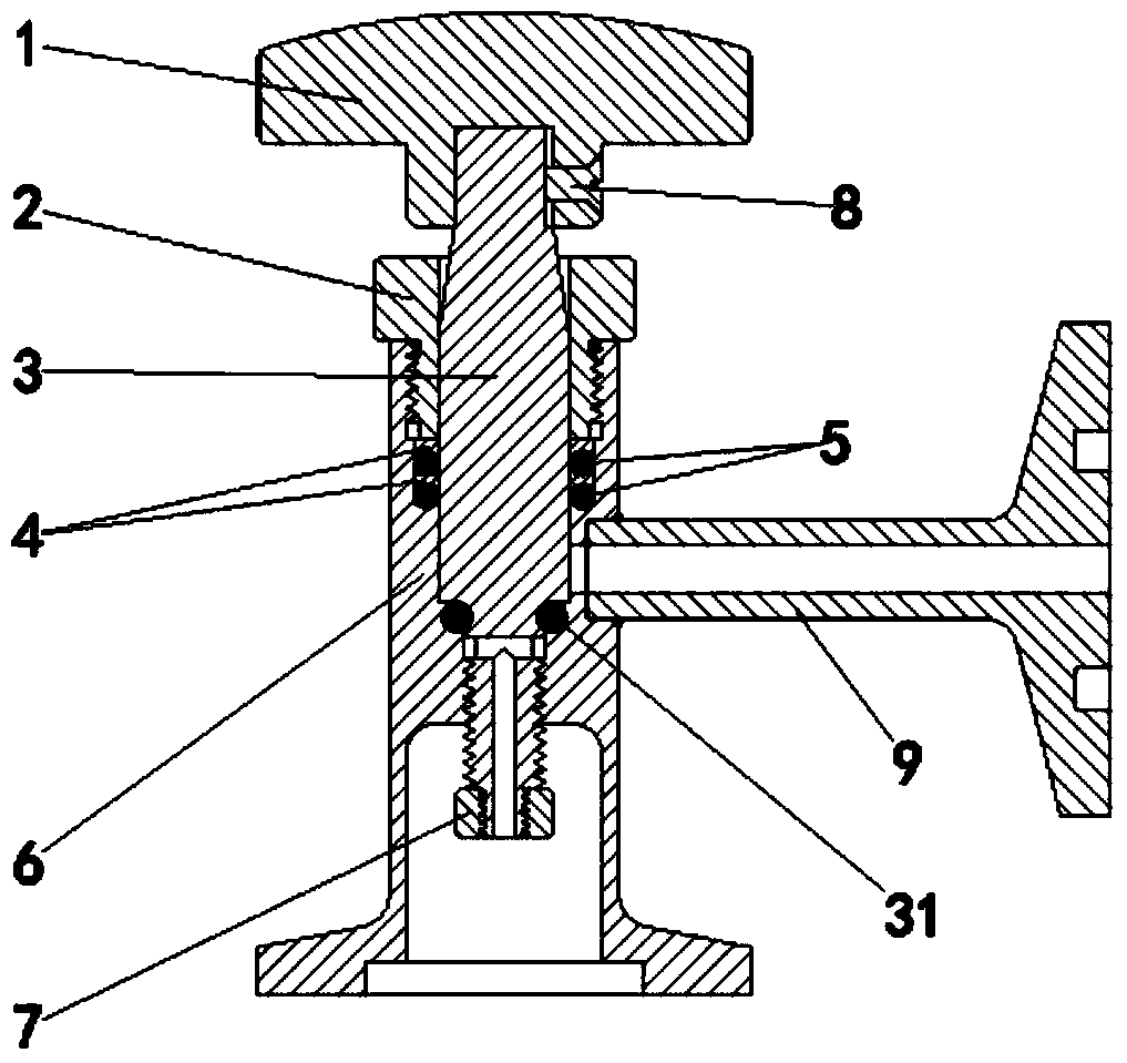 Free on-off vacuum valve device for high gas tightness and manufacture method thereof