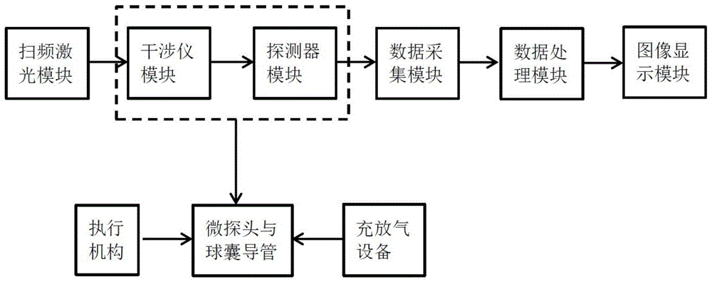 Balloon catheter applied to oct endoscopic scanning imaging, usage method and oct imaging system