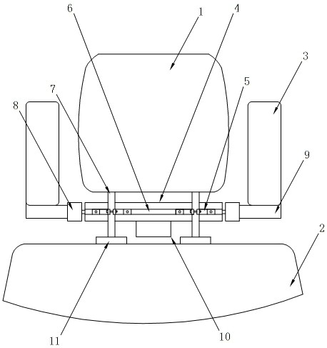 Automobile seat with head protection support