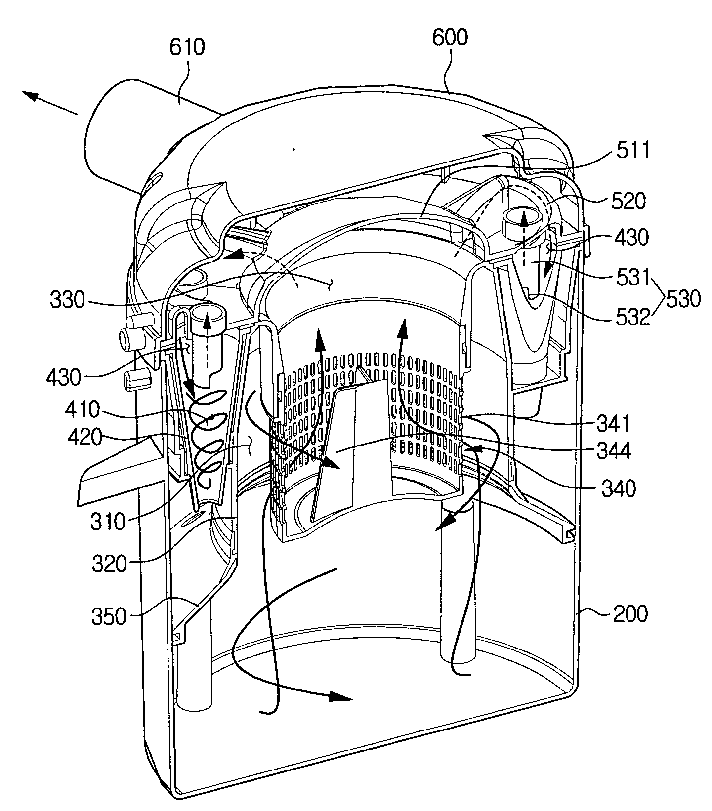 Multi-cyclone dust separating apparatus