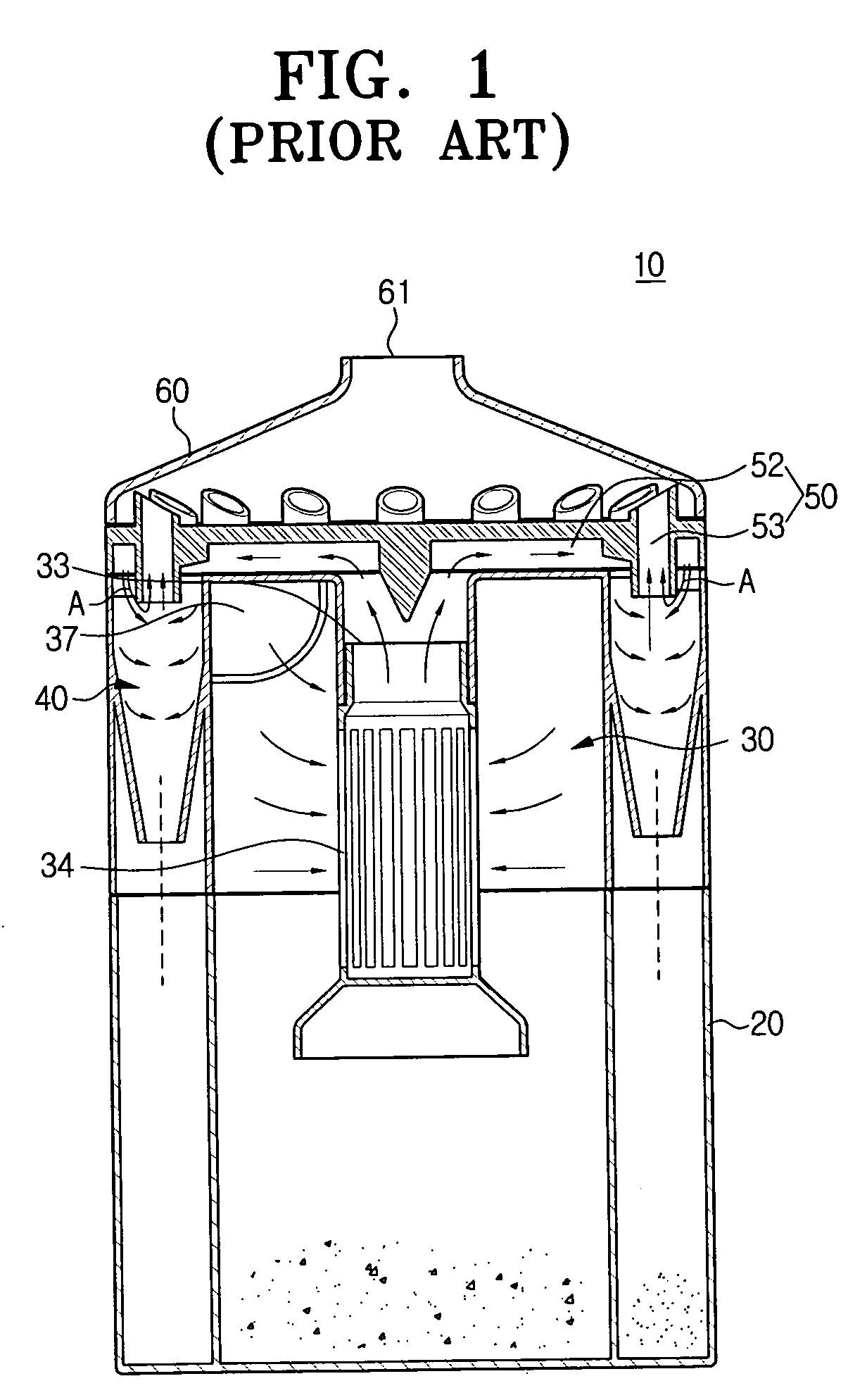 Multi-cyclone dust separating apparatus