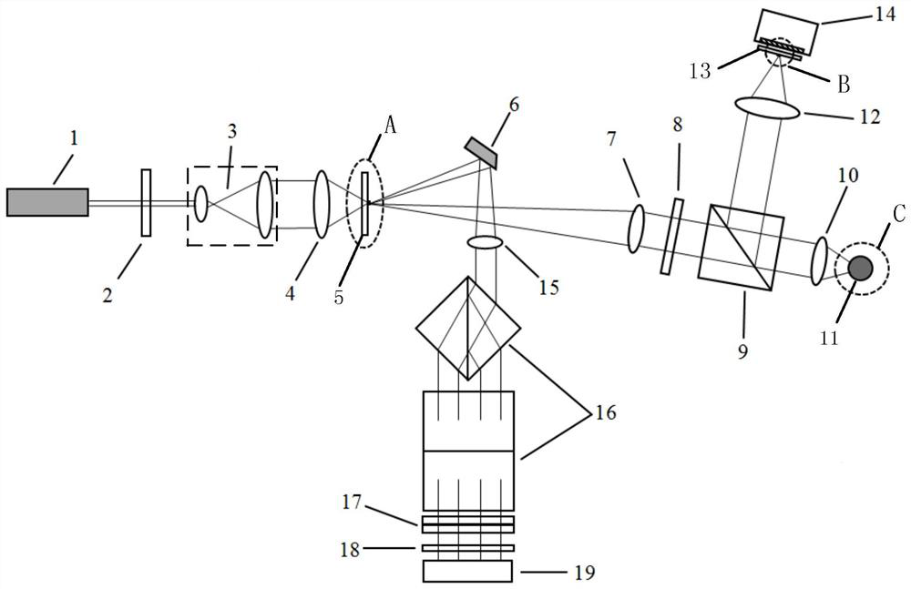 Device and method for detecting microsphere defects by combining dark field imaging with space phase-shifting interference