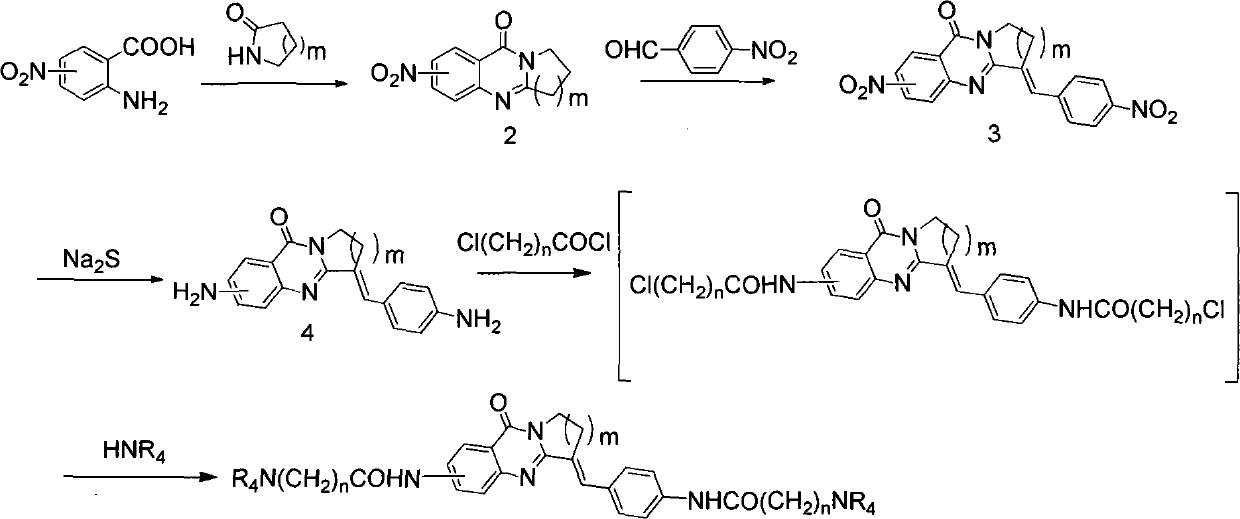 Quinnazolidone derivative, preparation method thereof and purpose of serving as anticarcinogen