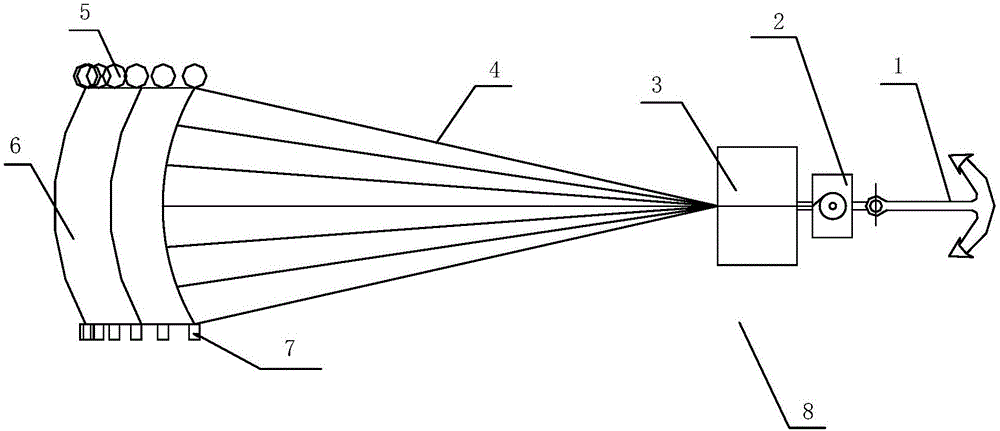 Water stopping umbrella used in airborne remotely controlled flood-control and flood-fighting water stopping device