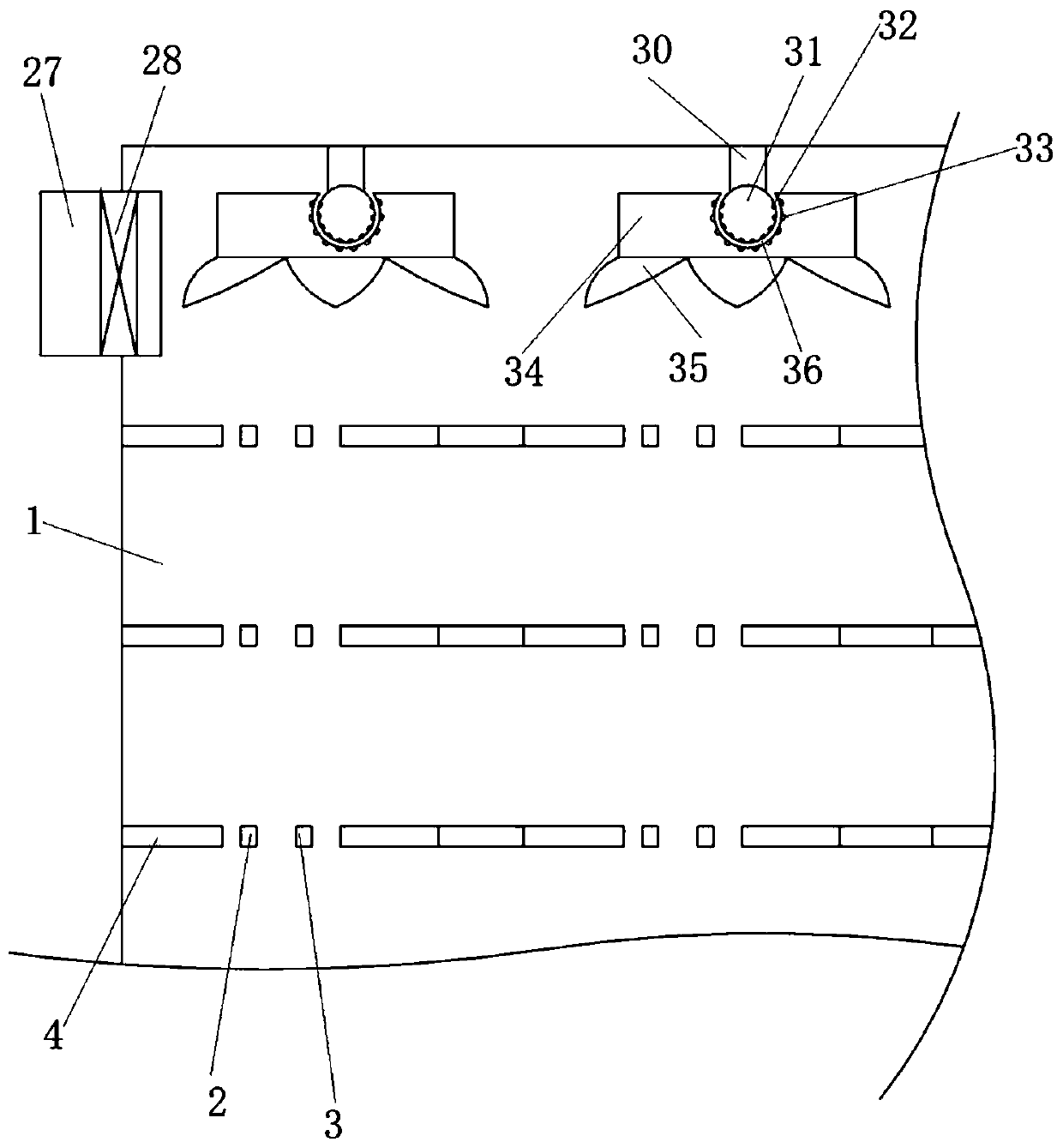 Logistics cargo warehouse cleaning device