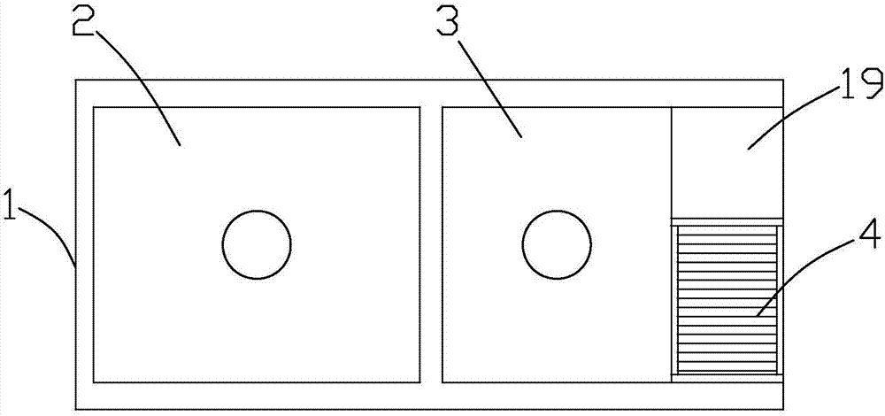 Domestic kitchen sewage treatment device