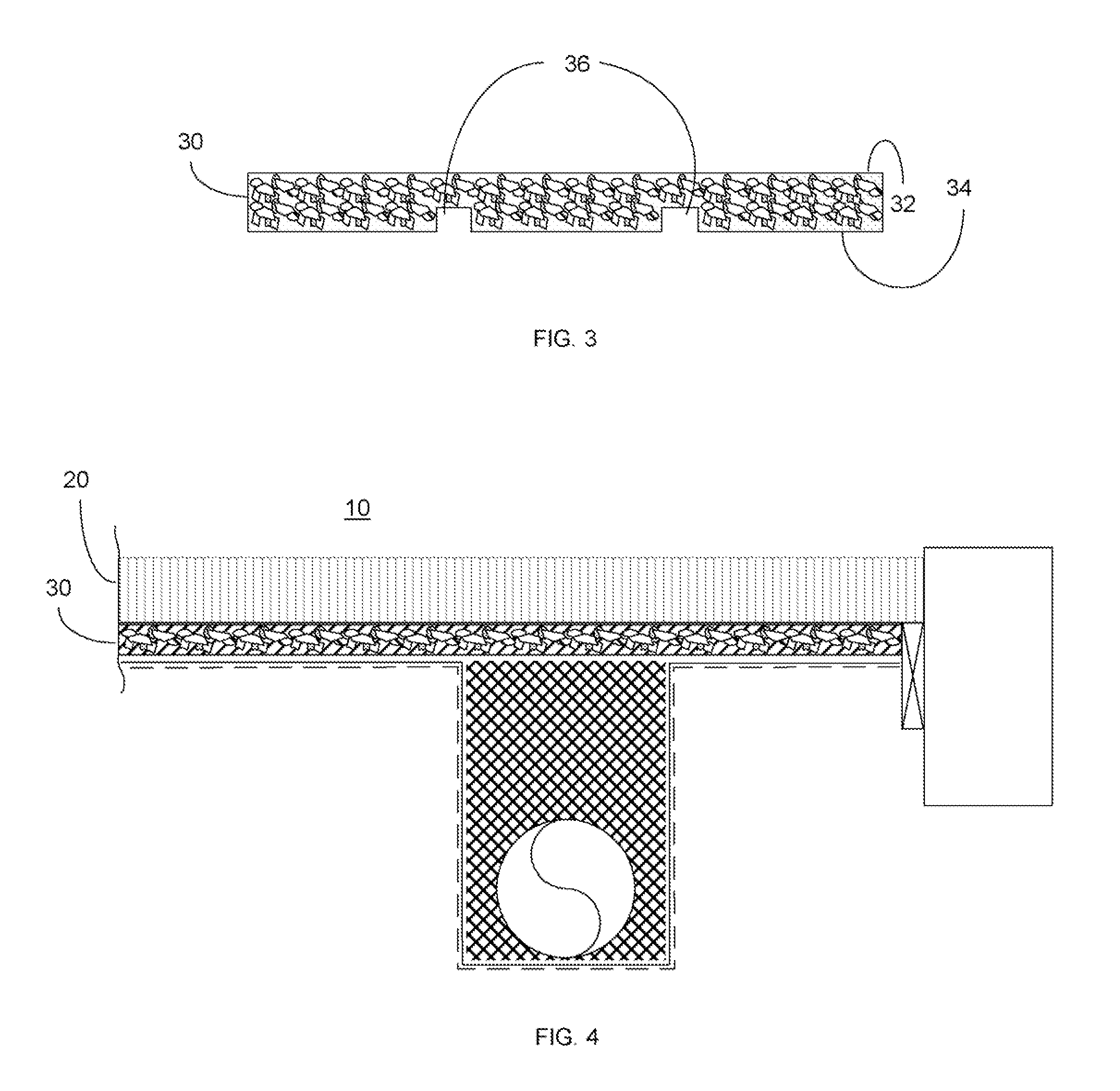 Synthetic drainage and impact attenuation system