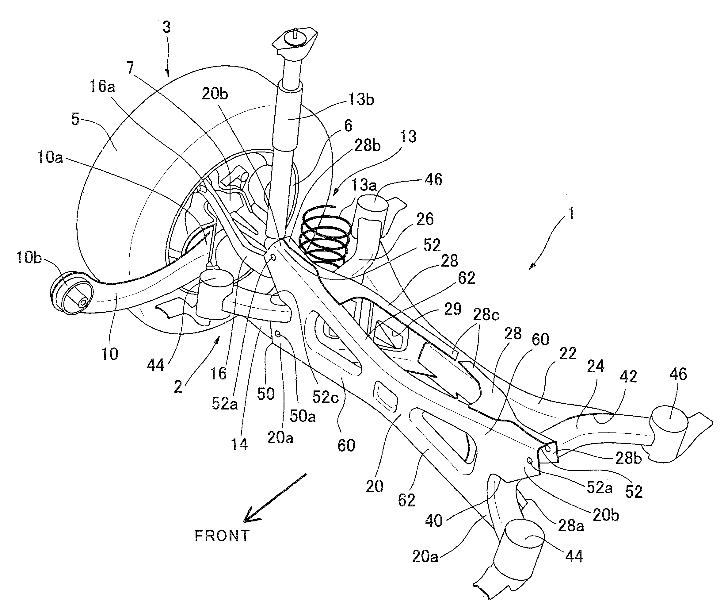 Suspension subframe structure of vehicle