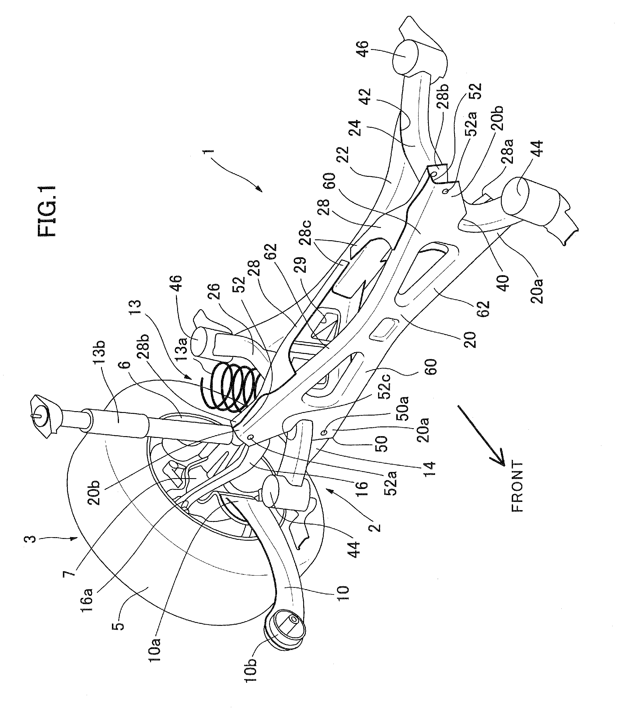 Suspension subframe structure of vehicle