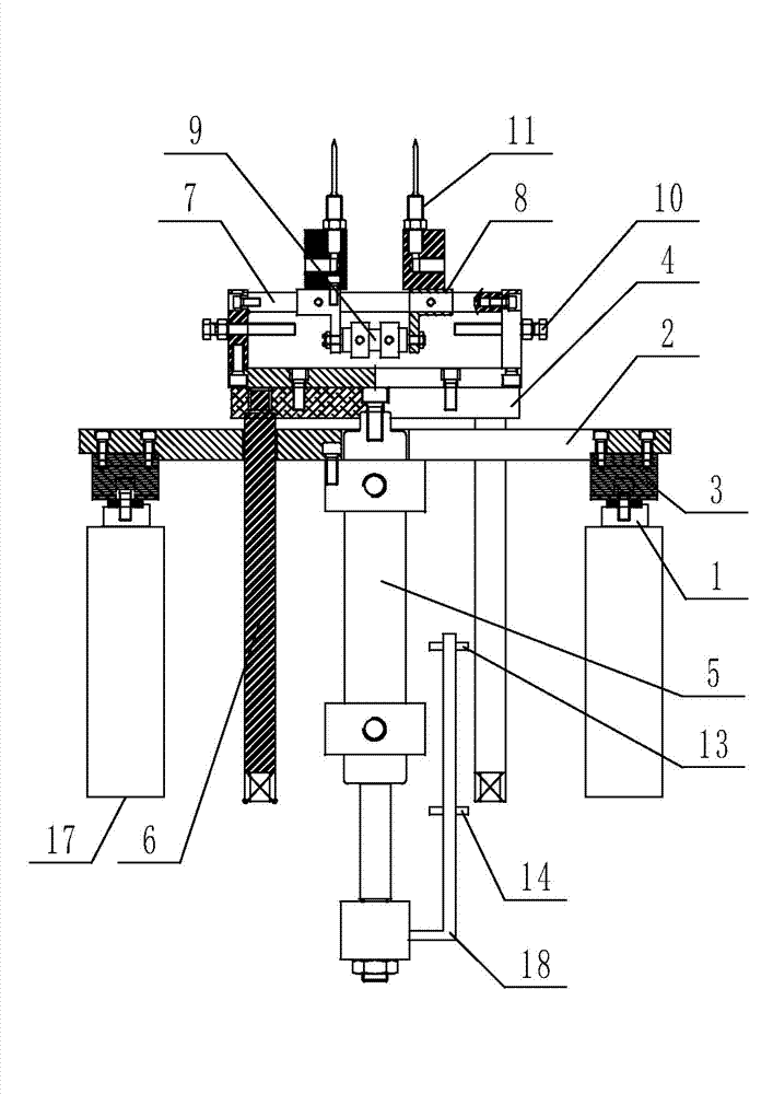 Lower blowing device in respiration hood production line