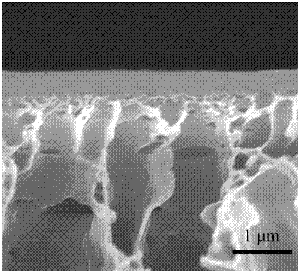 Functionally gradient covalent organic framework membrane as well as preparation and application