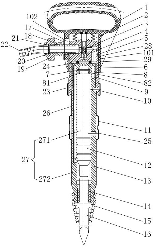 Anti-freezing pneumatic pick