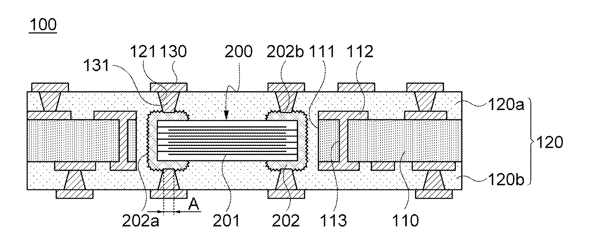 Printed circuit board including embedded electronic component and method for manufacturing the same