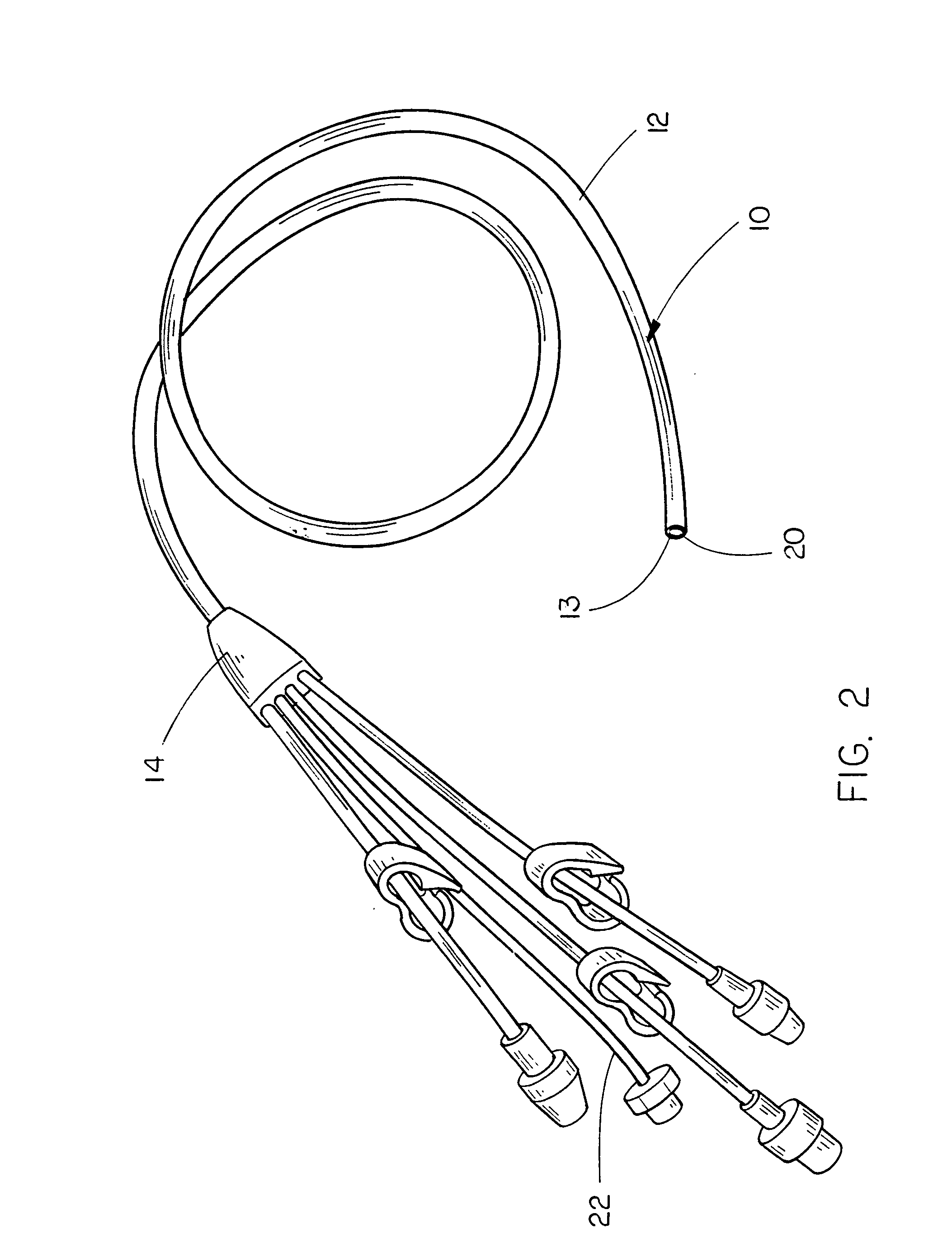 Modified hickman-type catheter with embedded thermistor