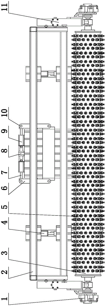 Shaft-driven ice and snow stripping machine