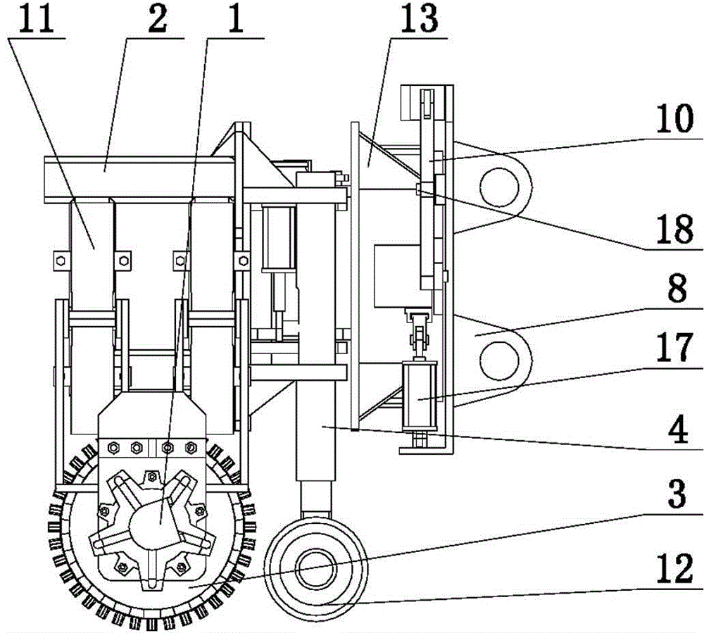 Shaft-driven ice and snow stripping machine