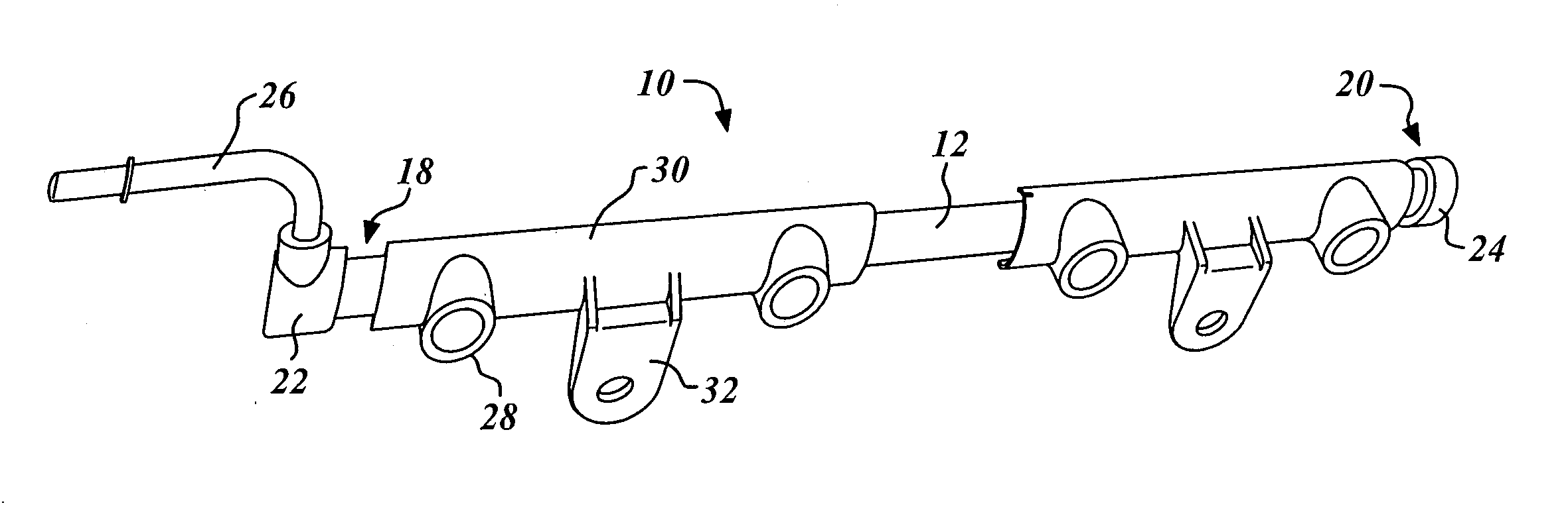 Plastic coated metal fuel rail