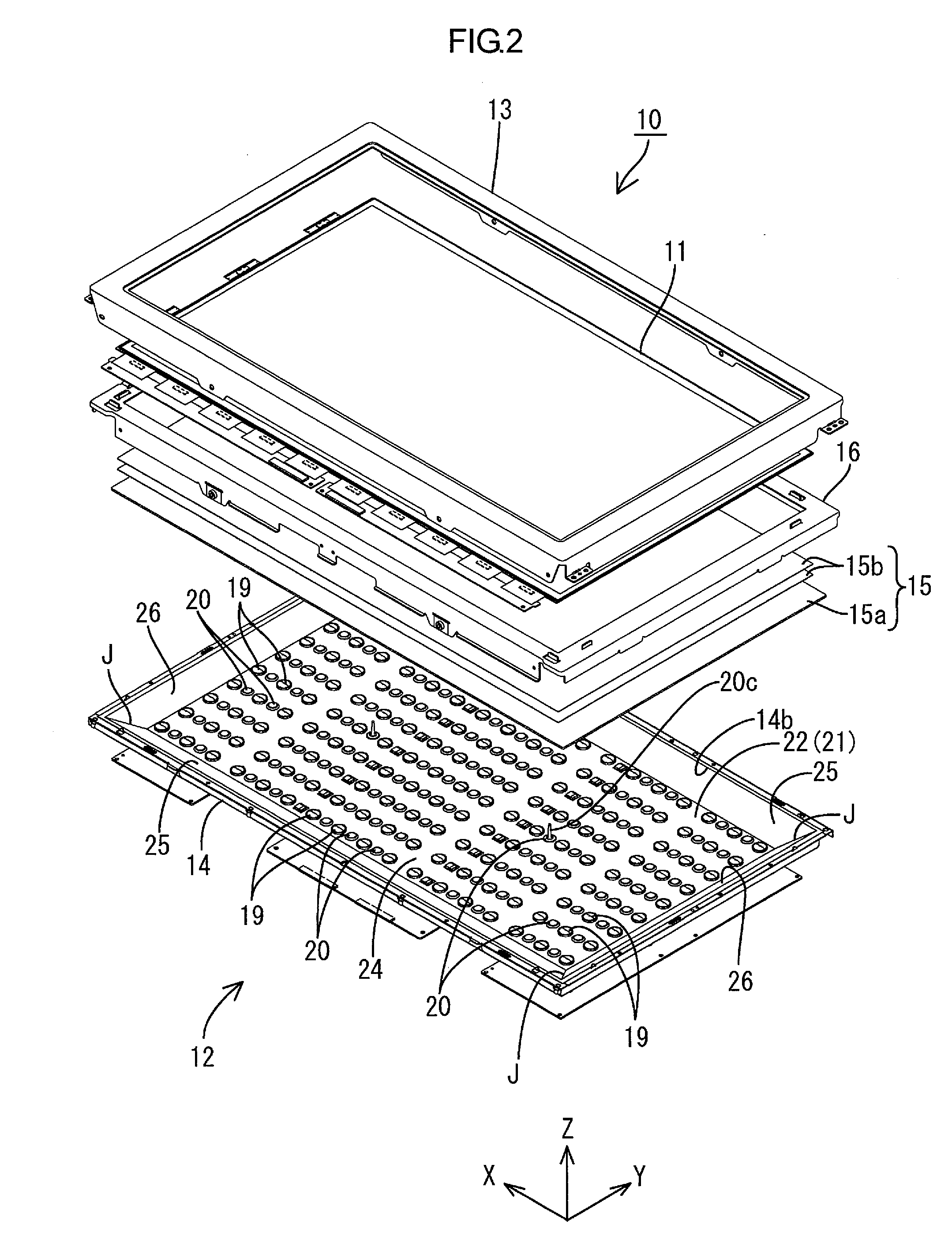 Lighting device, display device and television receiver