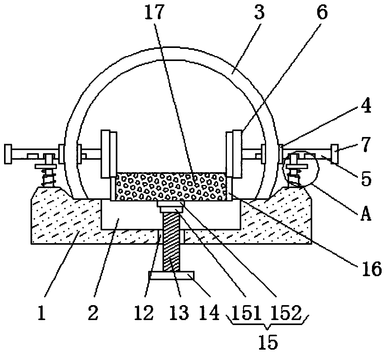 Adjustable head support for CT examination for imaging department