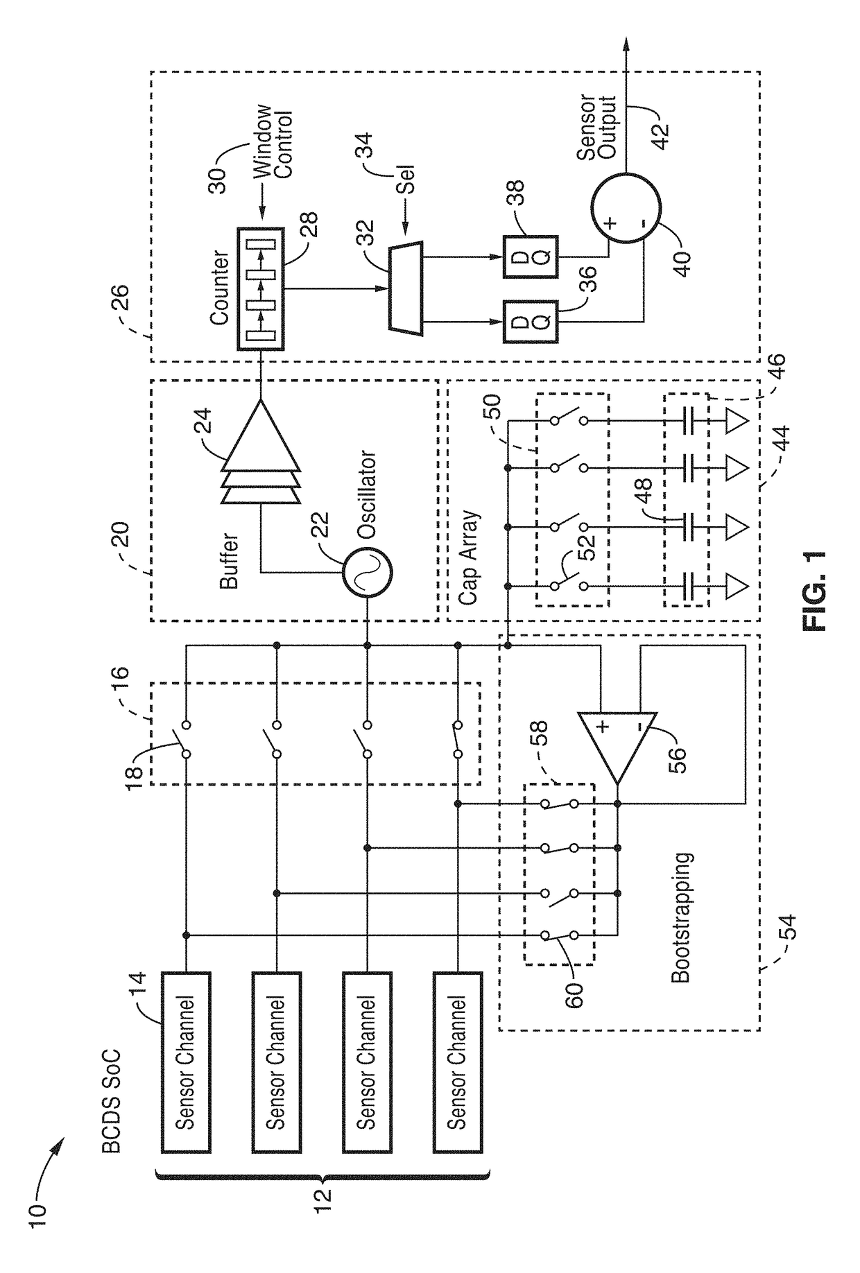 Bootstrapped and correlated double sampling (BCDS) non-contact touch sensor for mobile devices