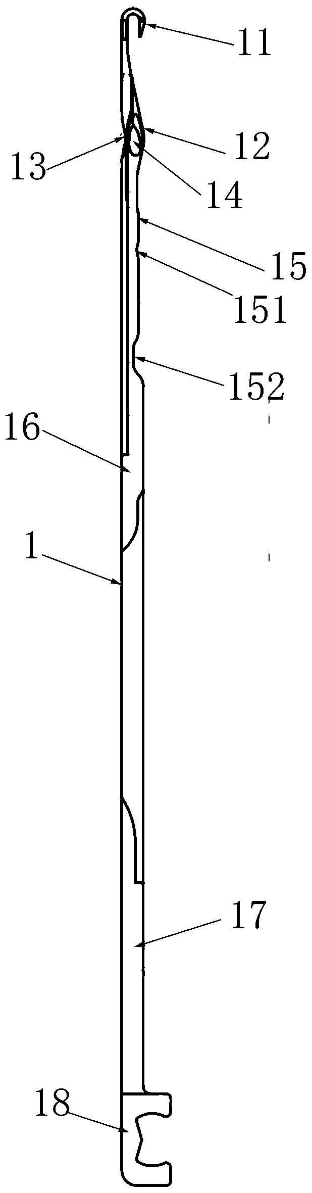 Compound needle for flat knitting machine