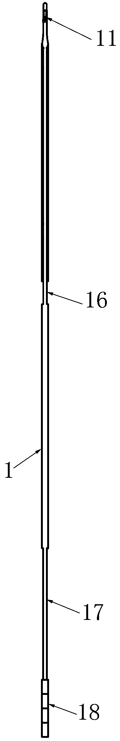 Compound needle for flat knitting machine