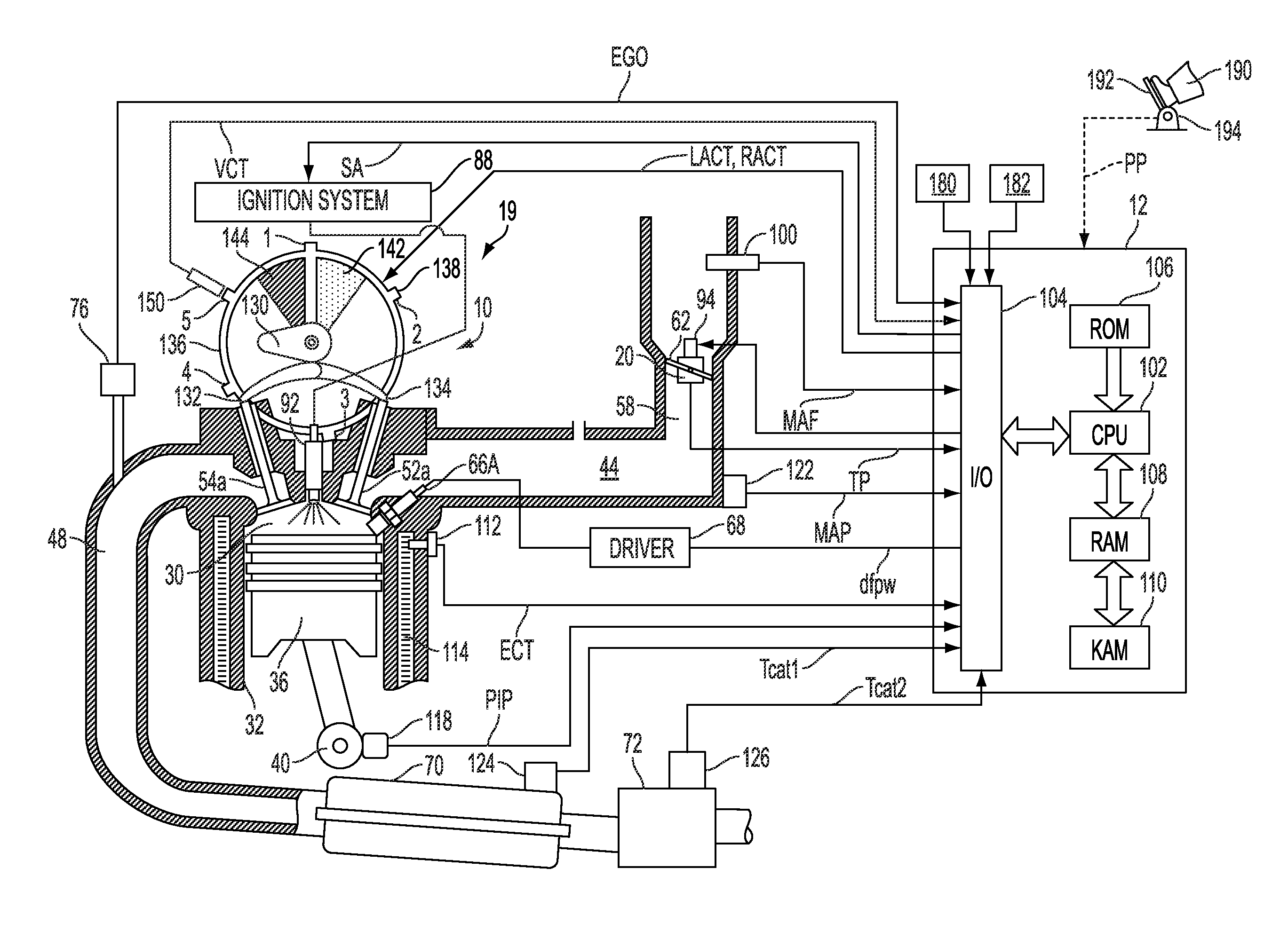 Engine with Hydraulic Variable Valve Timing