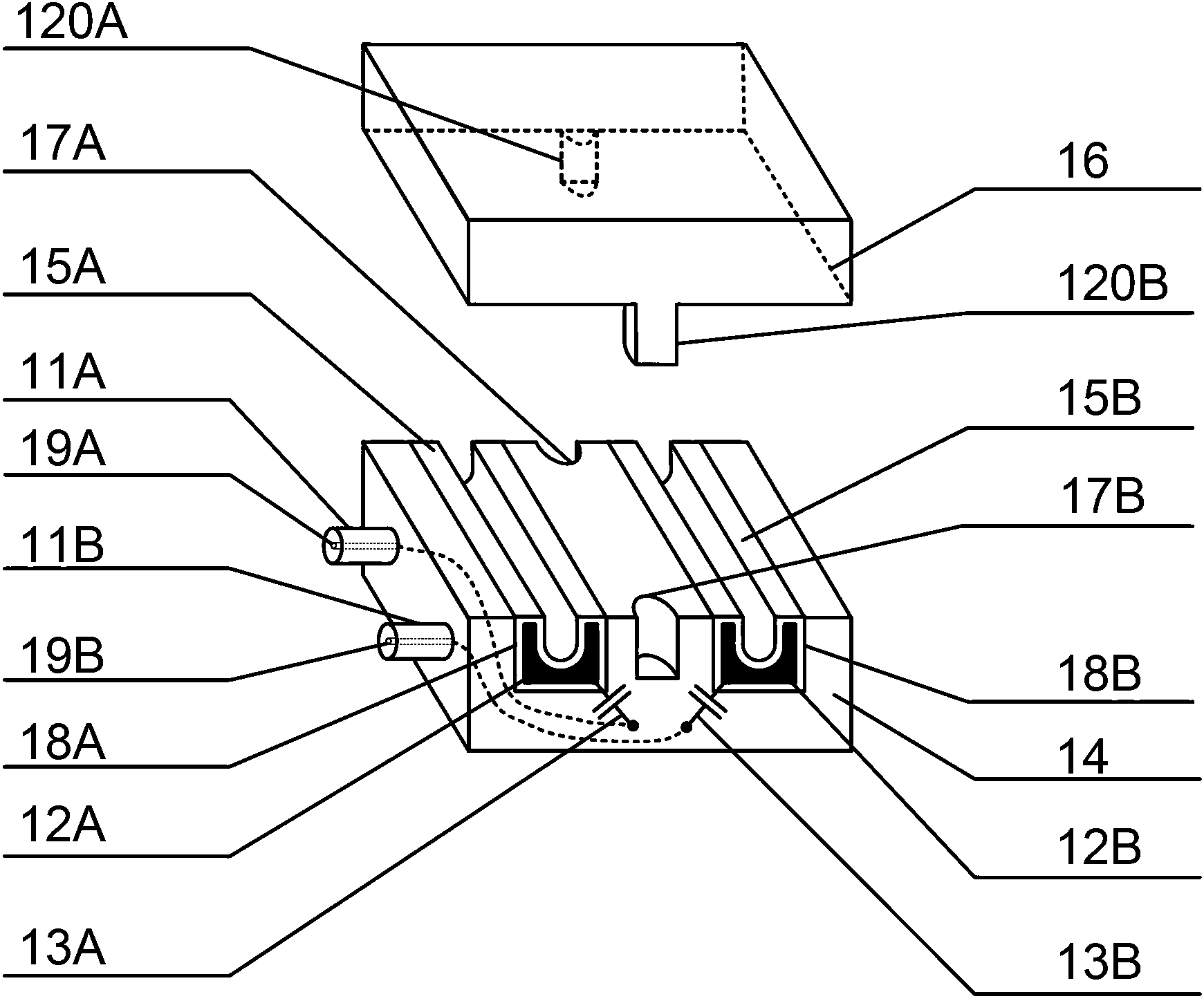 Non-contacting-type power frequency voltage measuring device